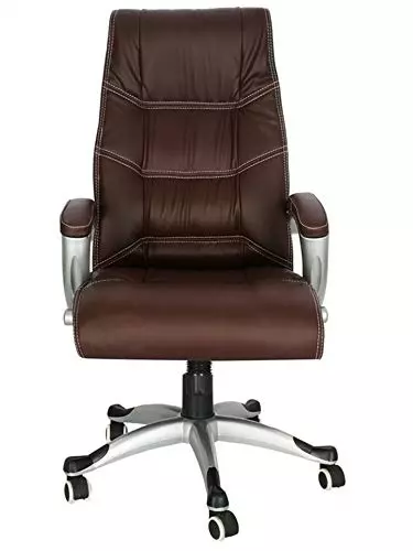 caddy-mis157-brown-pu-leatherette-office-chair