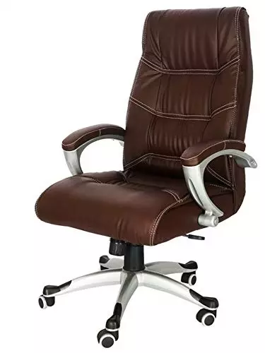 caddy-mis157-brown-pu-leatherette-office-chair