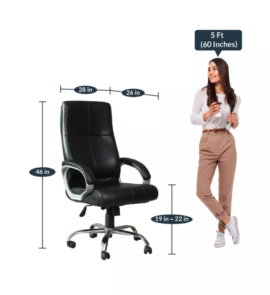 Modern India Seating High Back Manager Chair Black Mi28