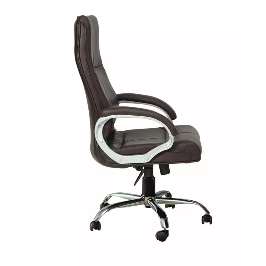 Ib basics High Back Leatherette Office Revolving Chair/Manager Chair Brown, ER25
