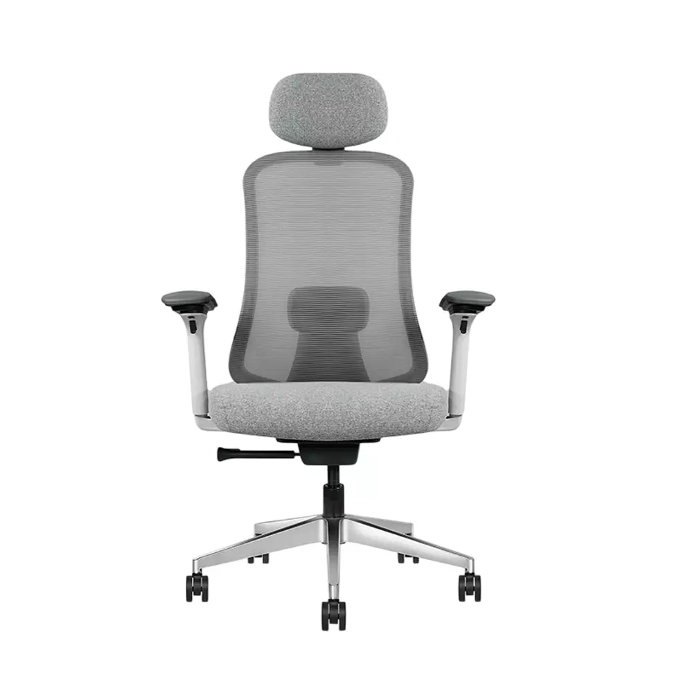 Rose Copper Office Chair High Back White & Grey With Armrest