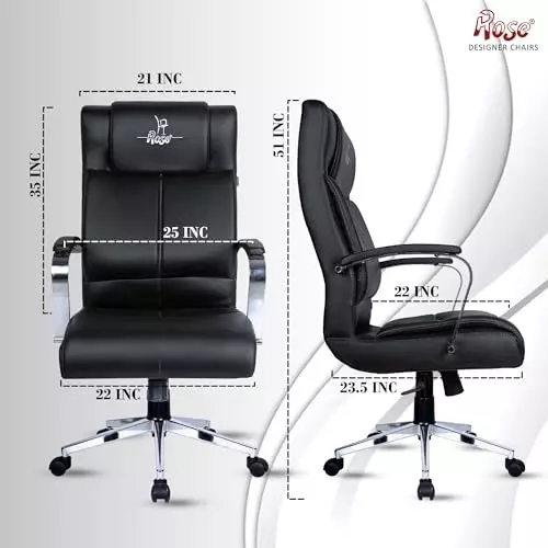 Rose  Revolving Office Chair 110 Kg Weight Capacity Black
