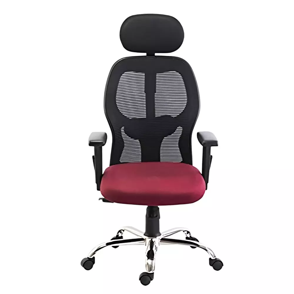 SAHANI Matrix High Back Office Chair Mesh Fabric Arm Rest Maroon, SSF-01