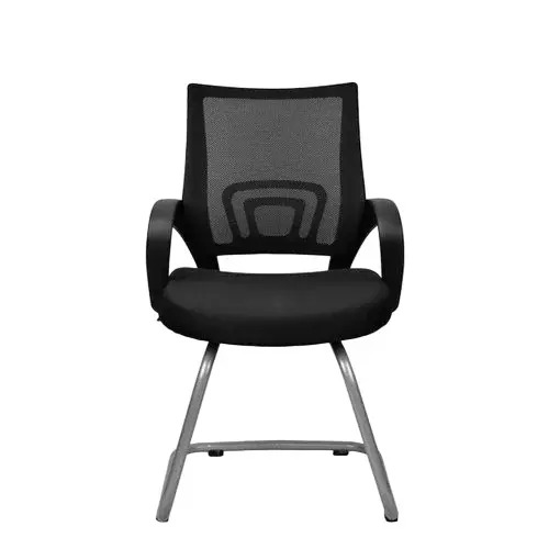 SAHANI Medium Back Office Chair Fabric Arm Rest Black, SSF-09