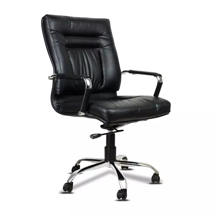 Ib basics Black Leatherette Medium Back Ergonomicanomic Office Executive Chair