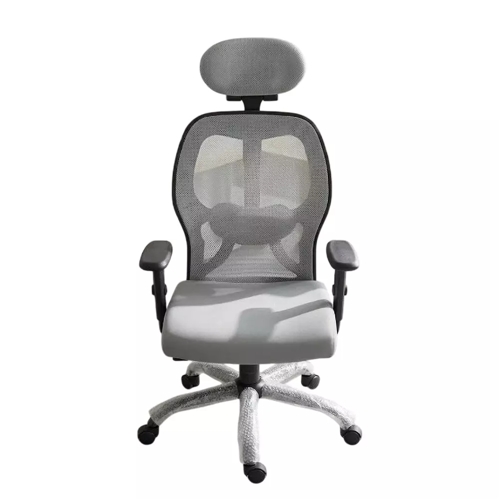 COZY CUB Ergonomic Office Chair with Arm Rest Grey Mesh High Back for Office & Home, CC-GREY-13