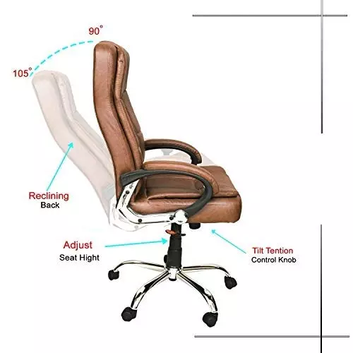Mezonite High Back Brown Leatherette Office Executive Chair KI744