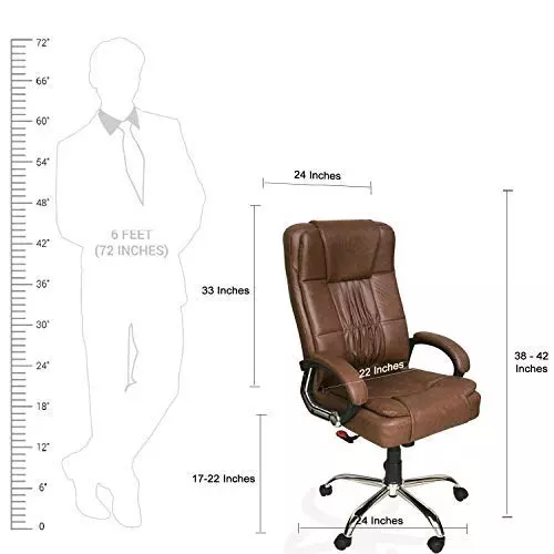 Mezonite High Back Brown Leatherette Office Executive Chair KI744