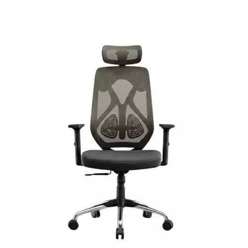 Activa Hector Ergonomic Office Chair with 2D Arm Rest & Adjustable Height High Back Mesh Fabric Lumbar Support Black for Home & Office Use