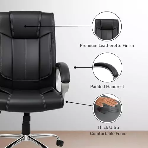 activa-kylie-ergonomic-boss-chair-with-padded-seat-arm-rest-high-back-premium-leatherette-pu-foam-black-for-home-gaming-office-use