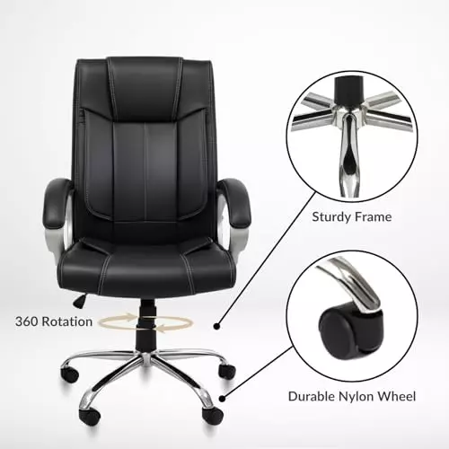 activa-kylie-ergonomic-boss-chair-with-padded-seat-arm-rest-high-back-premium-leatherette-pu-foam-black-for-home-gaming-office-use