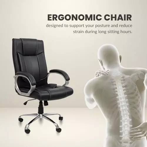 activa-kylie-ergonomic-boss-chair-with-padded-seat-arm-rest-high-back-premium-leatherette-pu-foam-black-for-home-gaming-office-use