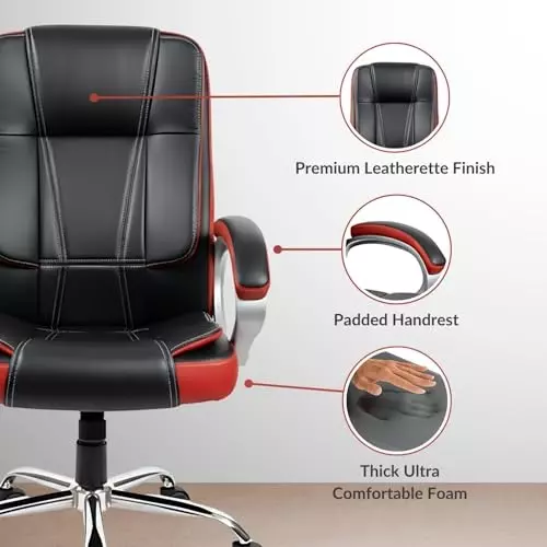 activa-venture-ergonomic-office-chair-with-arm-rest-high-back-leatherette-pu-foam-black-red-for-home-office-use