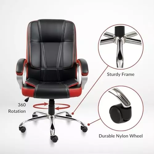 activa-venture-ergonomic-office-chair-with-arm-rest-high-back-leatherette-pu-foam-black-red-for-home-office-use