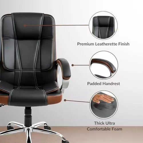 activa-venture-ergonomic-office-chair-with-arm-rest-high-back-leatherette-pu-foam-black-tan-for-home-office-use