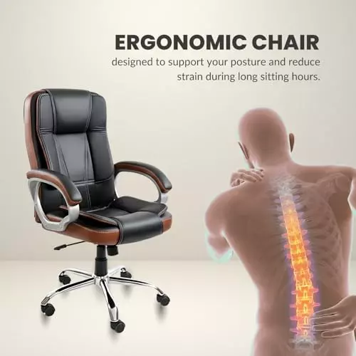 activa-venture-ergonomic-office-chair-with-arm-rest-high-back-leatherette-pu-foam-black-tan-for-home-office-use