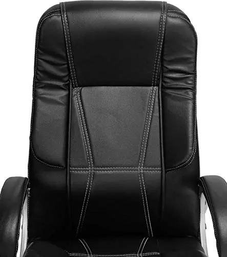 Caddy High Back Revolving office and Home Chair Black PU Leatherette CD117