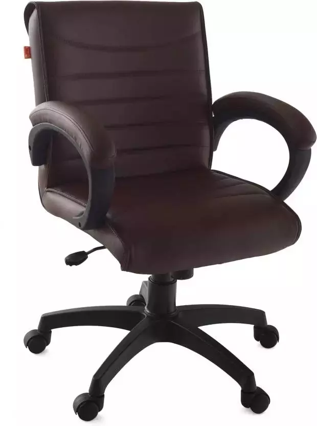 Ib basics Medium Back Leatherette Ergonomic Office Executive Chair Brown, Ergo017