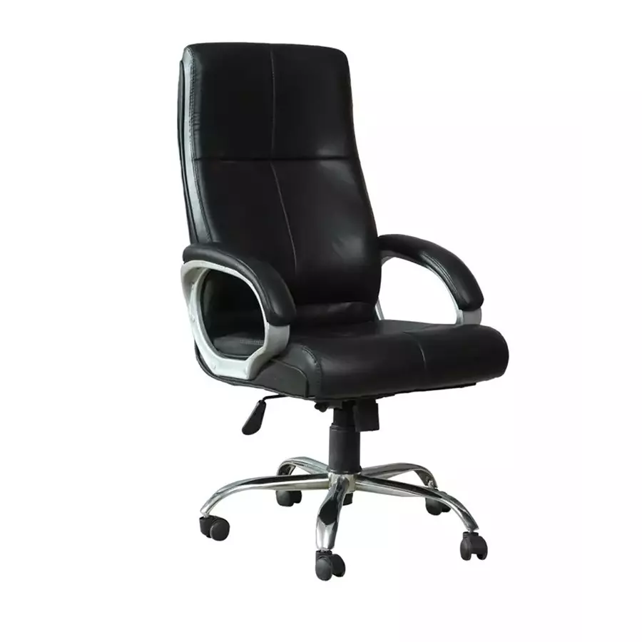 Ib basics High Back Leatherette Office Revolving Chair/Manager Chair Black, ER26