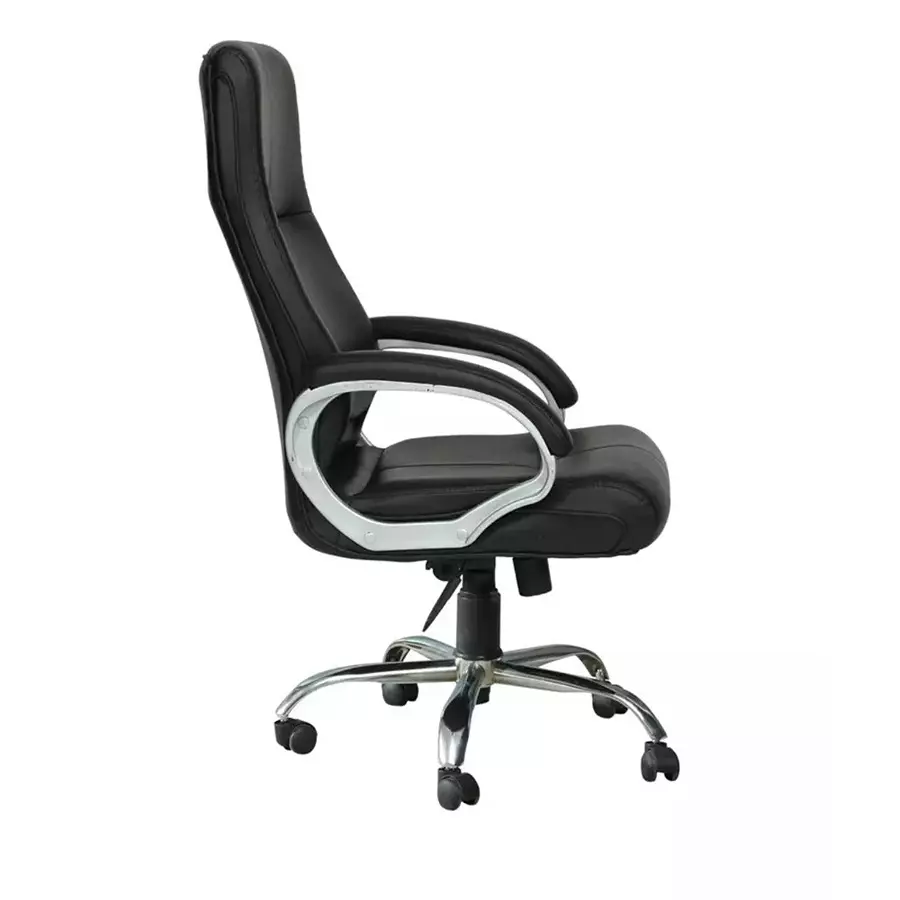 Ib basics High Back Leatherette Office Revolving Chair/Manager Chair Black, ER26
