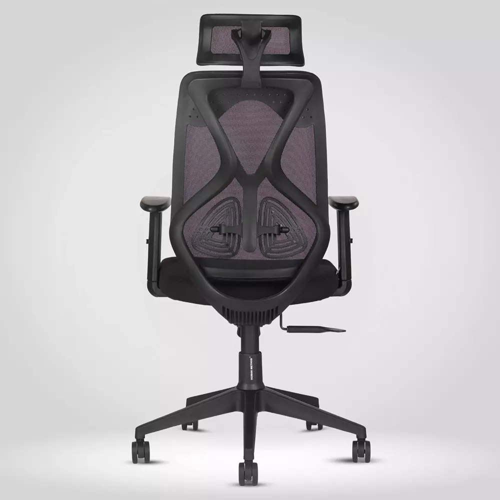 HUMAN METHOD DOLPHIN Revolving Office Chair Ergonomic Breathable Mesh High Back Black, HMDF01-EL01