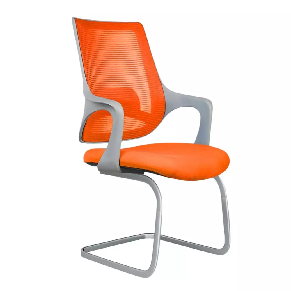 Rose Mono Visitor Chair with Metal Stand Mid Back