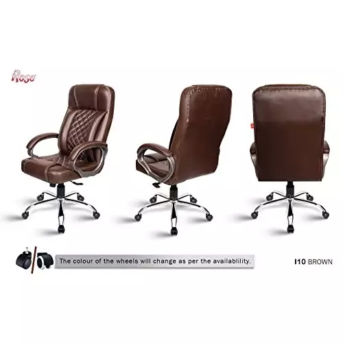 Rose I10 Revolving Office Chair High Back Brown India