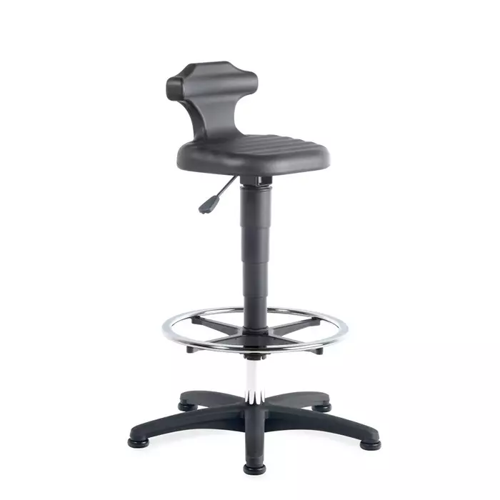 Treston Black Plastic Desk Chair 120 Kg Weight Capacity, C19PU