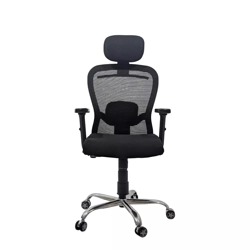 MY CUBICLES Cosmic Horizon Headrest Office Chair High Back Polyurethane Foam Weight Capacity Upto 110 Kg Black, MC0061