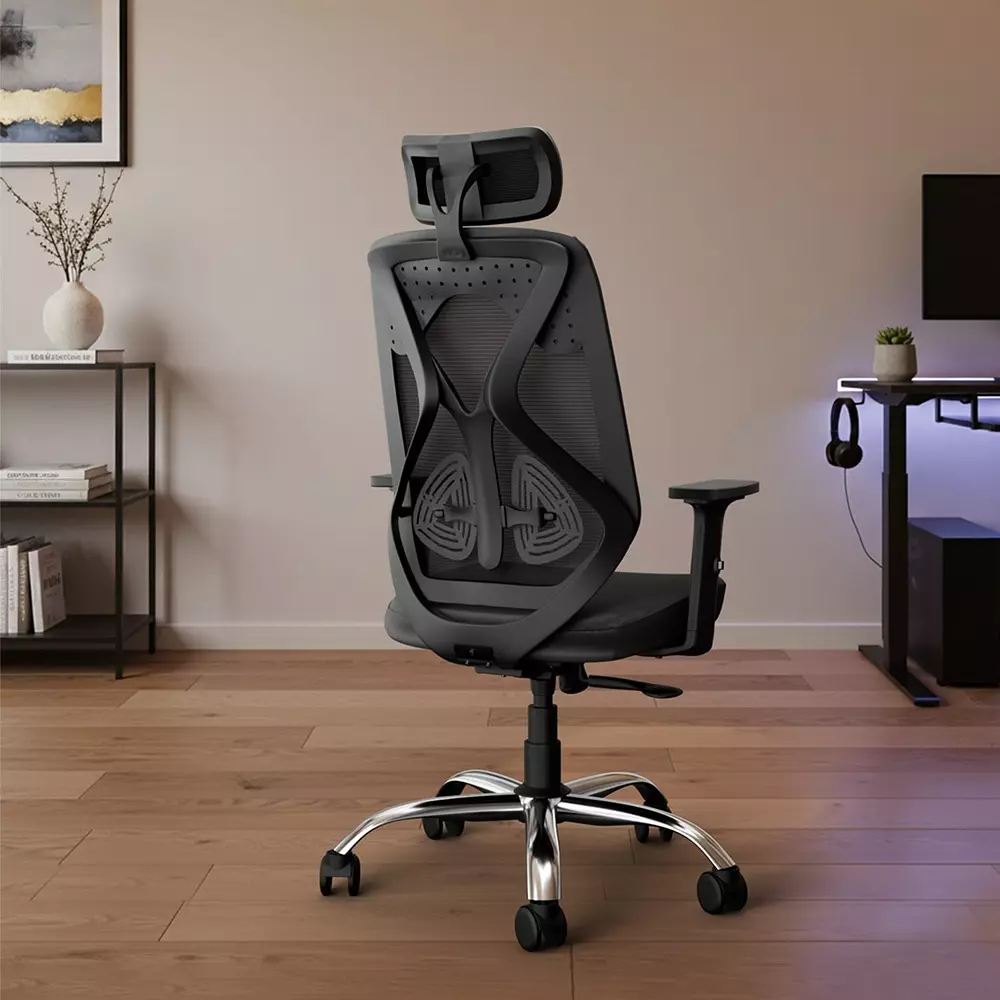 Vergo Office Chair Transform Classic HB High Back Black for WFH/Study/Computer Desk with Adjustable Armrests