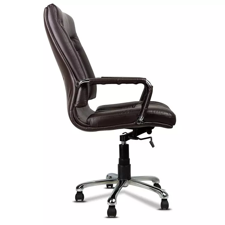 Ib basics Brown Leatherette Medium Back Ergonomicanomic Office Executive Chair