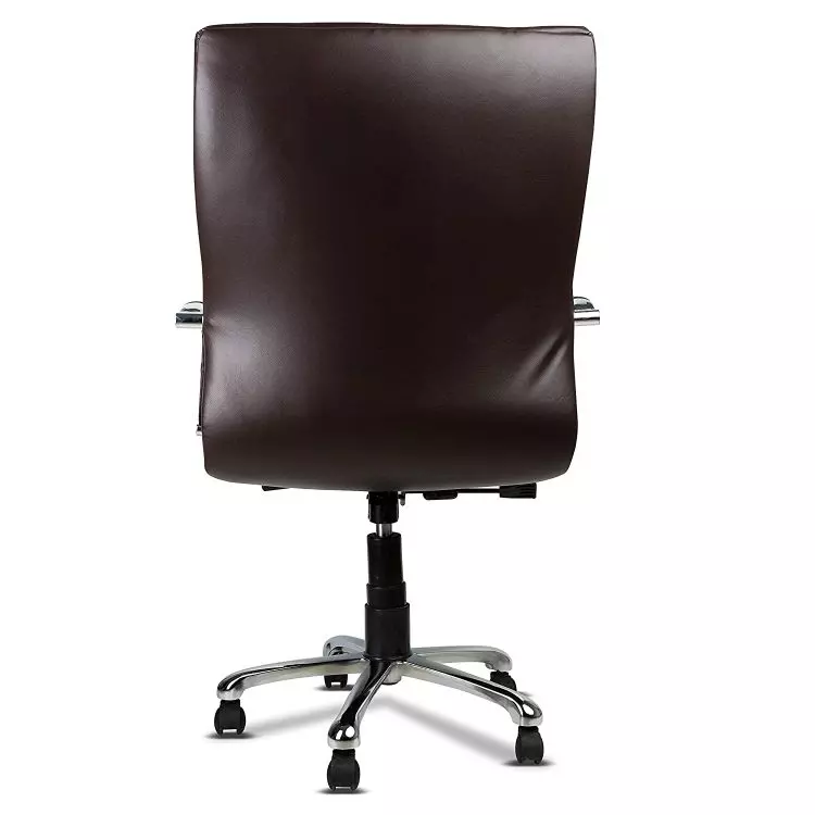 Ib basics Brown Leatherette Medium Back Ergonomicanomic Office Executive Chair