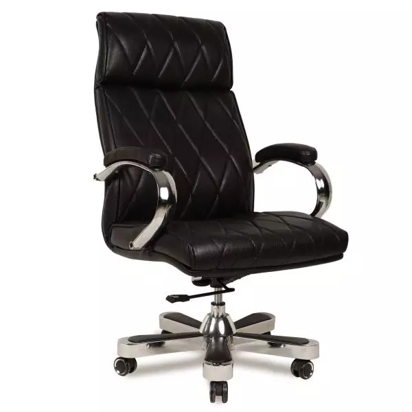 Ib basics Black Leatherette Mafiant Big & Tall High Back Office Executive Chair