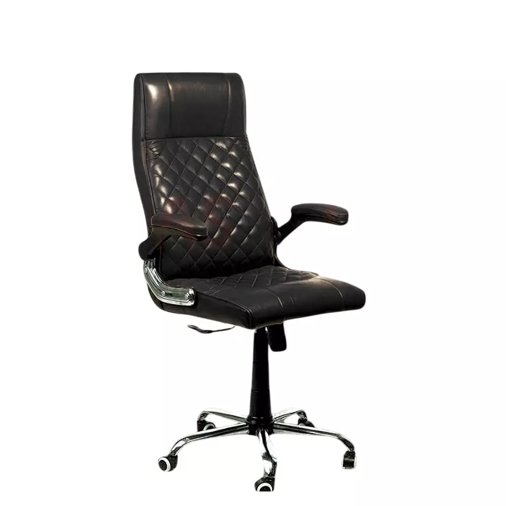 CLASSELA Lumino Boss Office Chair 360° Revolving Pre Assembled High Back Premium Leather Ergonomic Brown