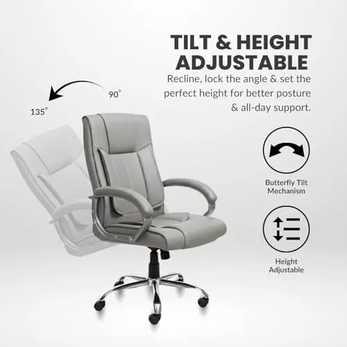 activa-kylie-ergonomic-boss-chair-with-padded-seat-arm-rest-high-back-premium-leatherette-pu-foam-grey-for-home-gaming-office-use