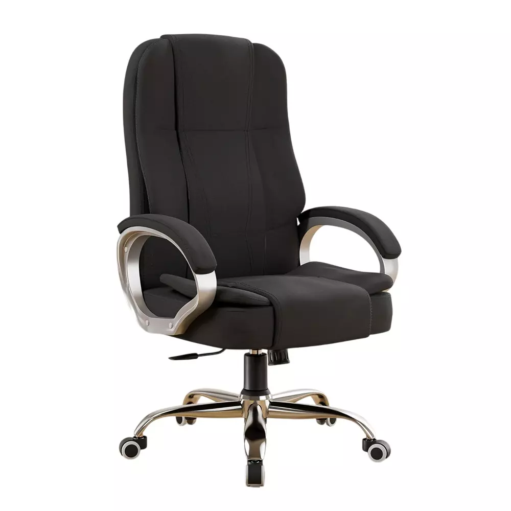CHAIRTECH High Back Office Executive Chair Fabric Black for Office & Professional Use