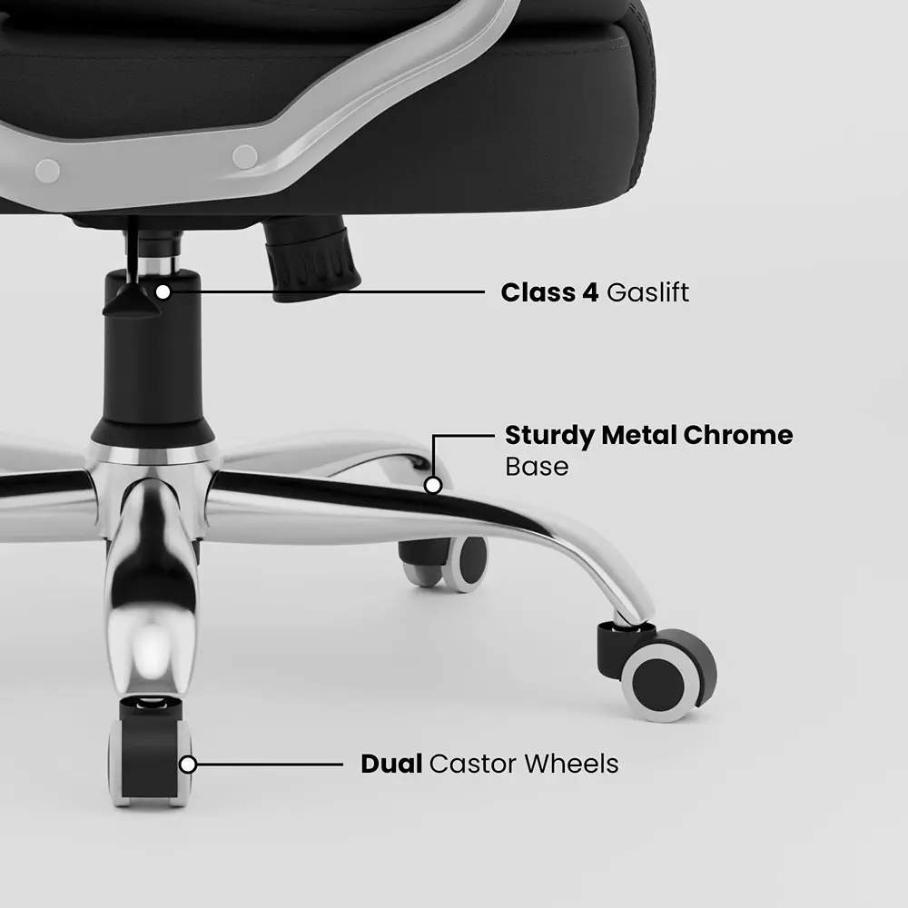 CHAIRTECH High Back Office Executive Chair Fabric Black for Office & Professional Use