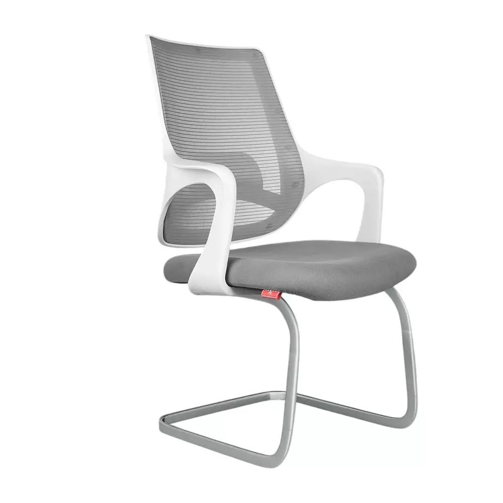Rose Mono Visitor Chair with Metal Stand Mid Back White & Grey India