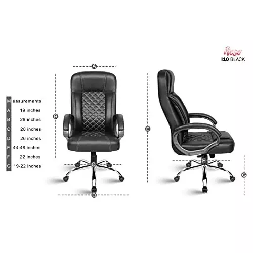 Rose I10 Revolving Office Chair High Back Black India