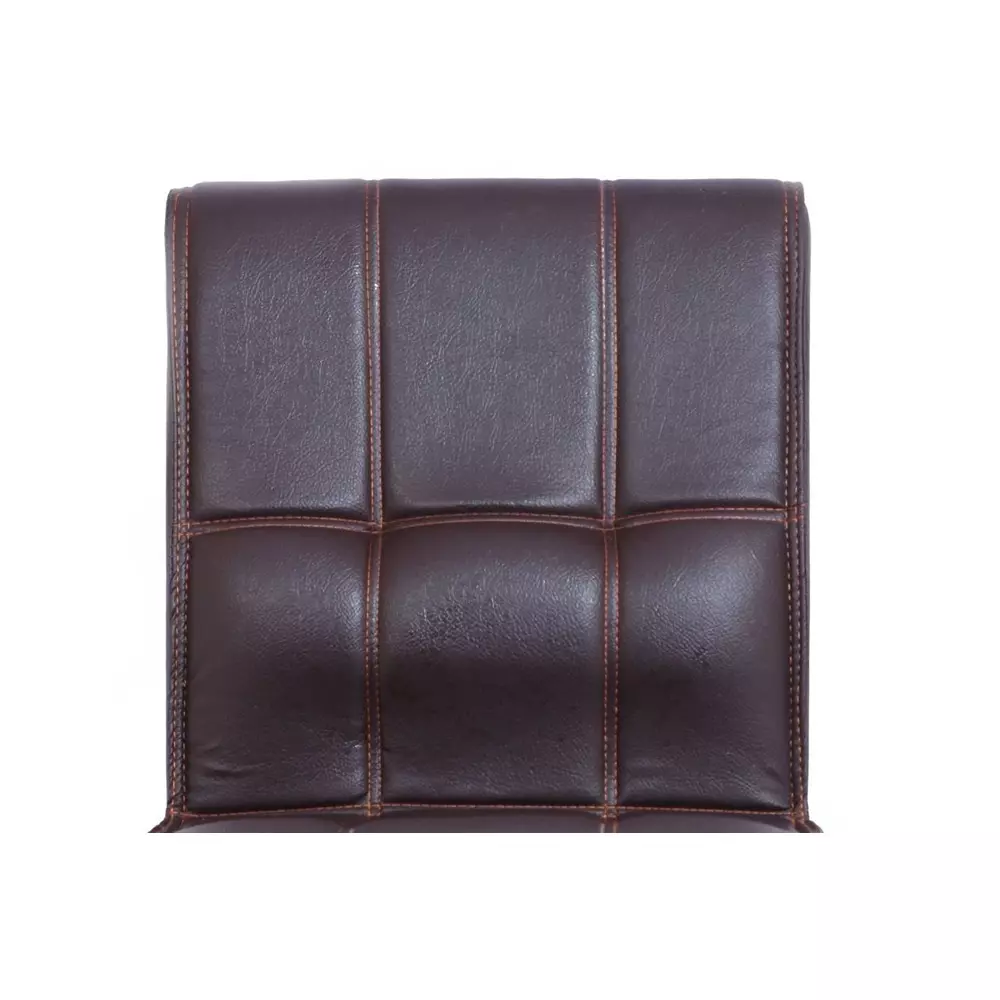 Zidle Glance Visitor Dining Chair Set Faux Leatherette Solid Back Brown for Living Room, Dining, Restaurant, Study, Balcony, Kitchen (Pack of 2)