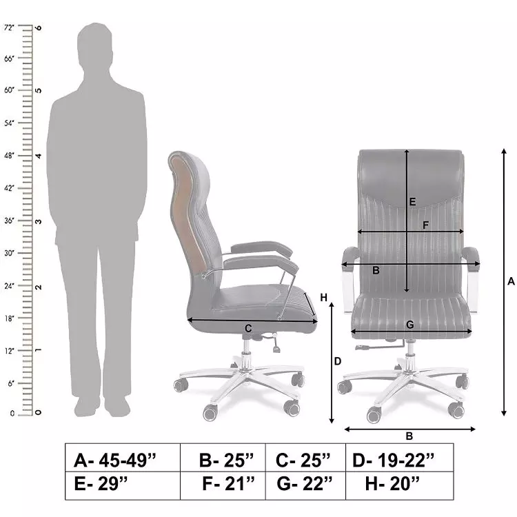 Ib basics Black Leatherette Onesta Ergonomicanomic High Back Office Executive Chair