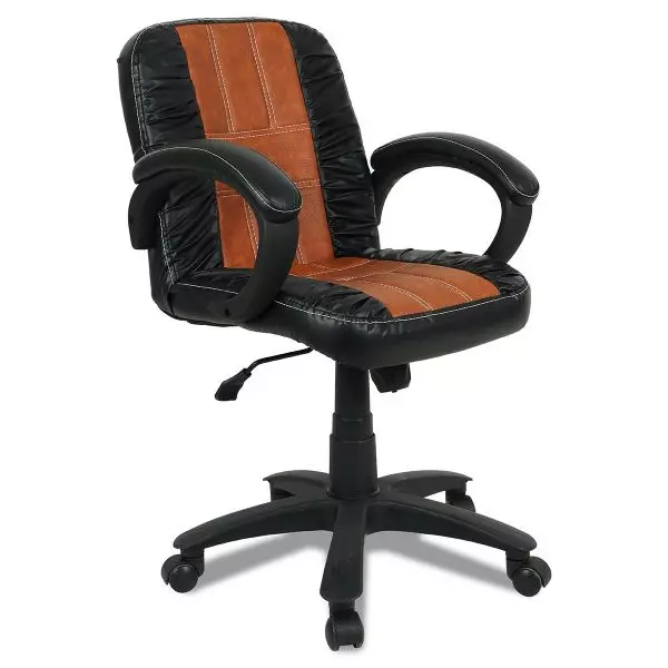 Ib basics Brown Leatherette Baxtonn Low Back Office Executive Chair