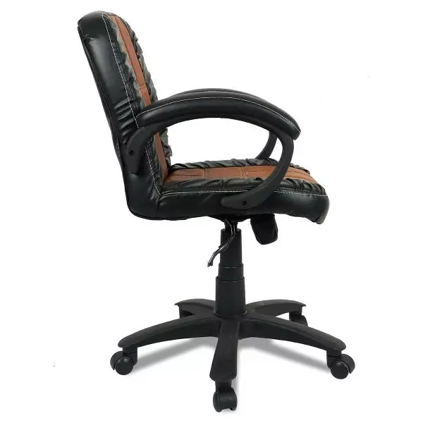 Ib basics Brown Leatherette Baxtonn Low Back Office Executive Chair