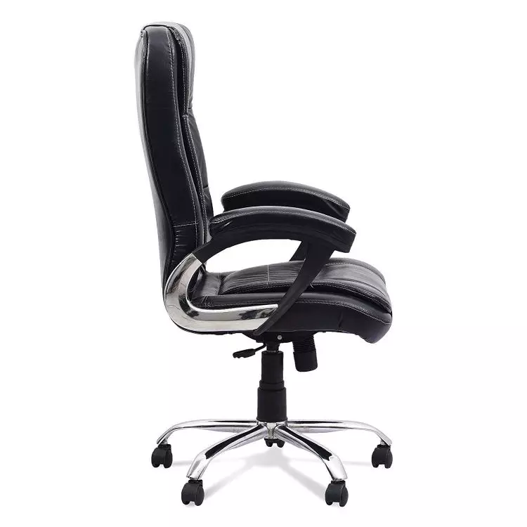 Ib basics Black Leatherette Dolcezza High Back Executive Swivel Office Desk Chair