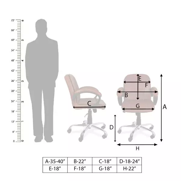 Ib basics Light Brown Leatherette Baxtonn Low Back Office Executive Chair Set of 2