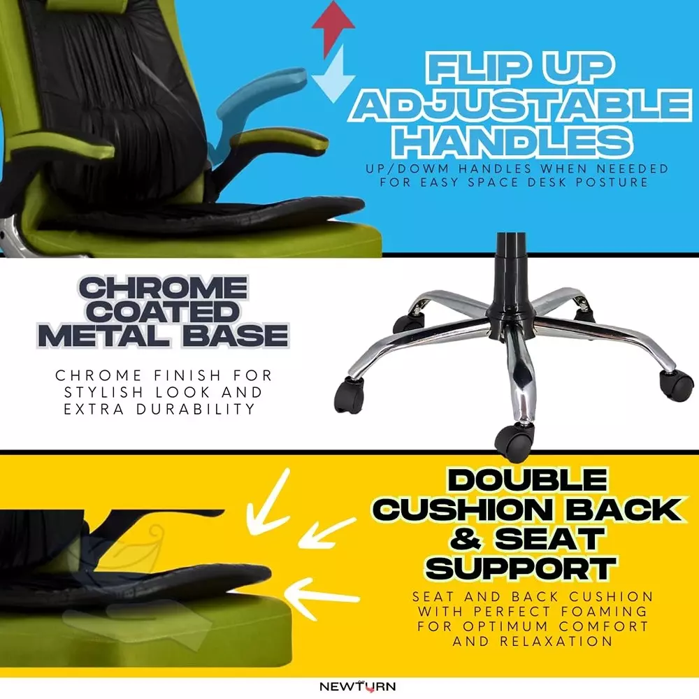 zidle-oscar-high-back-office-and-home-chair-green-black-faux-leather-with-double-paddes-cushion-metal-base-adjustable-height