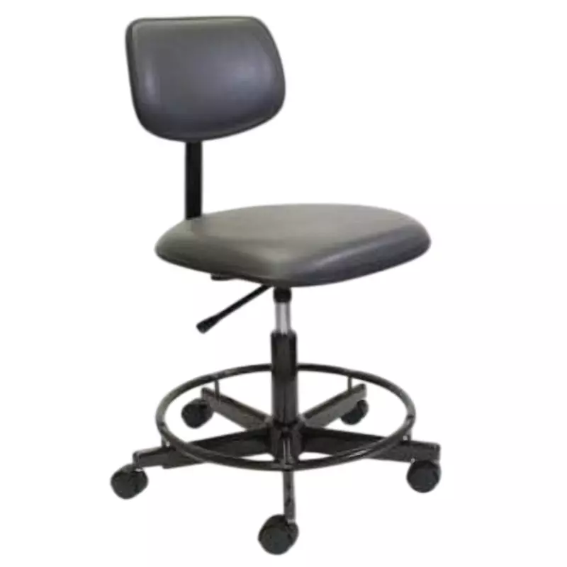 MUTOH Drafting Chair Vinyl Leather 525-565 mm Length Dark Gray, CR-380