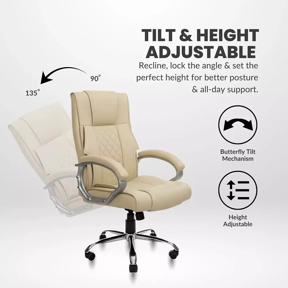 activa-kim-ergonomic-office-chair-with-padded-seat-arm-rest-high-back-premium-leatherette-beige-for-home-office-use