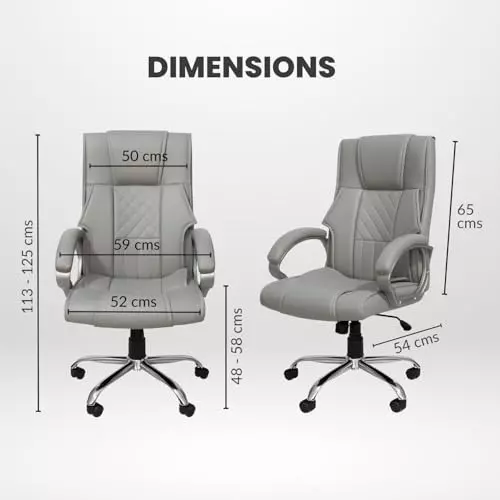 activa-kim-ergonomic-office-chair-with-padded-seat-arm-rest-high-back-premium-leatherette-grey-for-home-office-use