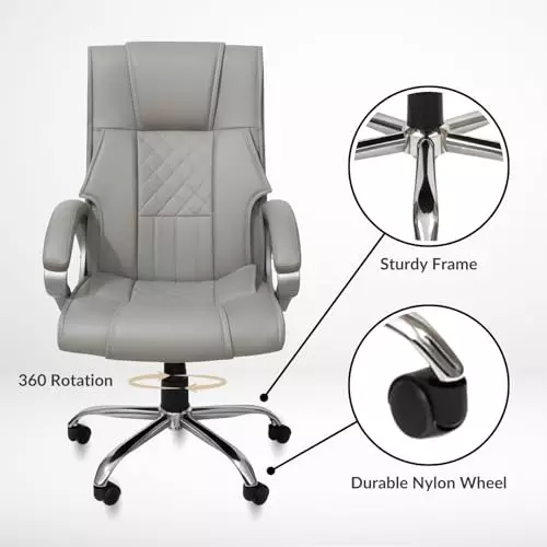 activa-kim-ergonomic-office-chair-with-padded-seat-arm-rest-high-back-premium-leatherette-grey-for-home-office-use